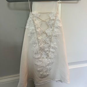 Cami NYC white lace up cami. Size XS